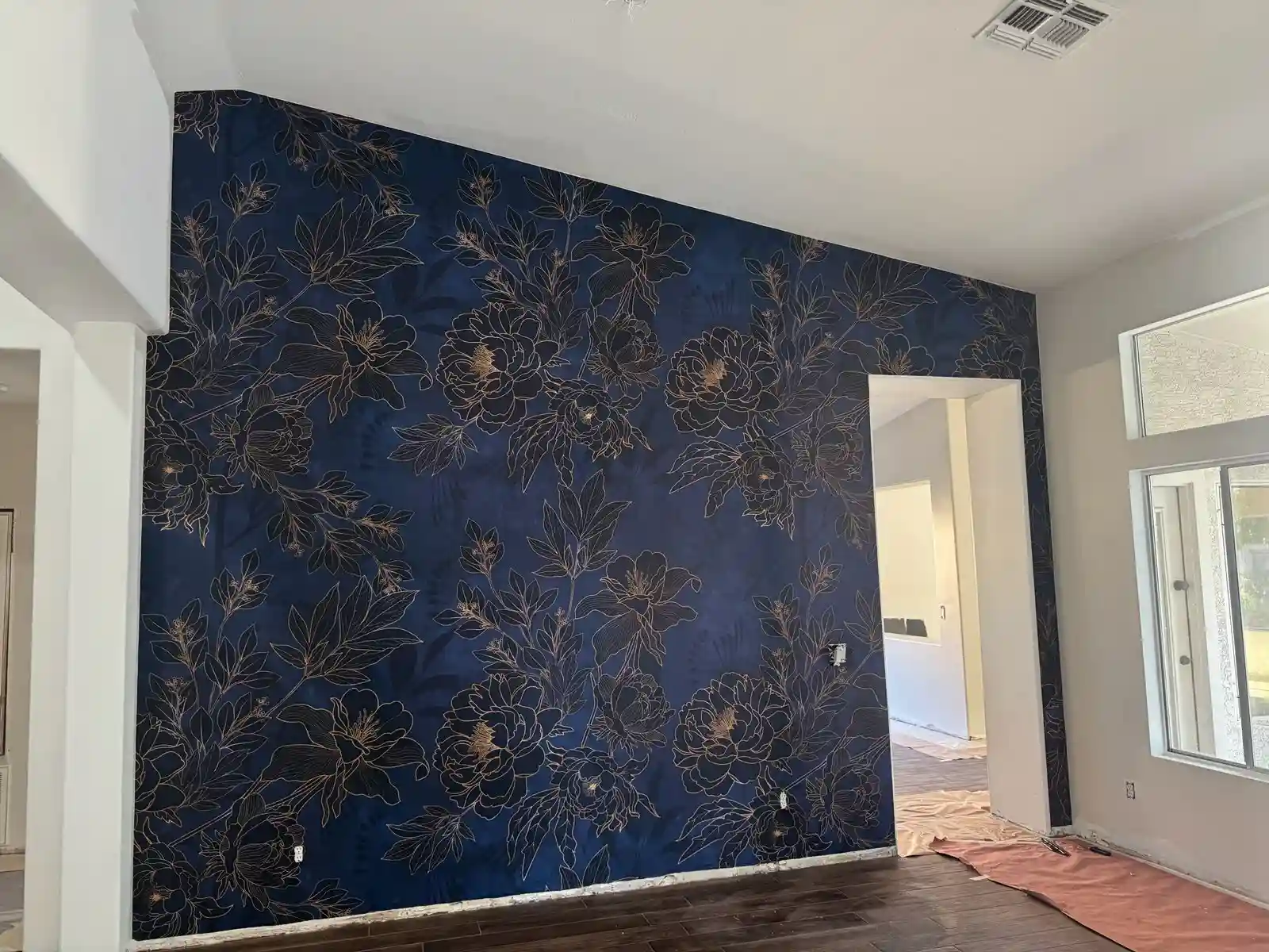 Residential wallpaper installation service